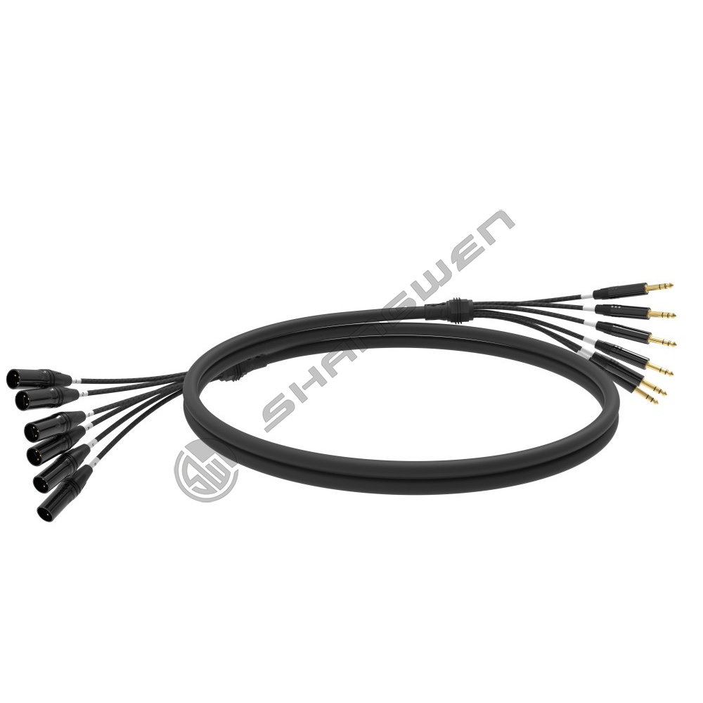 Multi channel Canon male head+audio cable 4, 6, 8, 12, 16 channels
